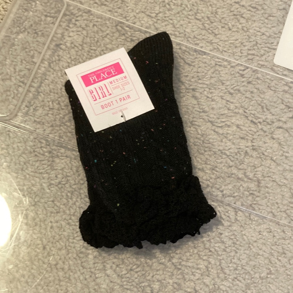 Black Lace Socks w/ Speckles